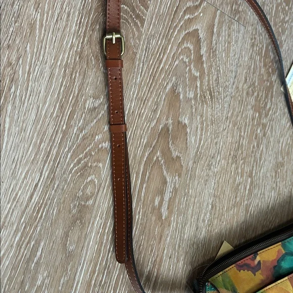 New! Patricia Nash watercolor butterfly Vallata crossbody bag, genuine leather - Picture 10 of 16